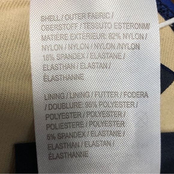 NWT - PERONA - Solid Blue V-Neck Tank Style Modest One-Piece Swimsuit - Size 14 - Picture 7 of 11